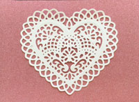 White Lace Heart Valentine