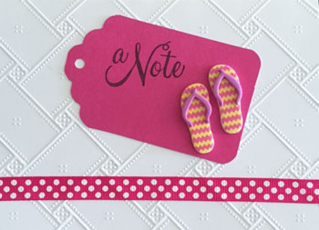 Pretty Penny Designs, Flip Flop Notecard