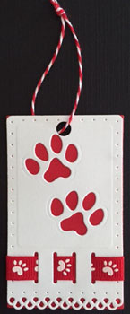 Pretty Penny Designs Paw Print Gift Tag